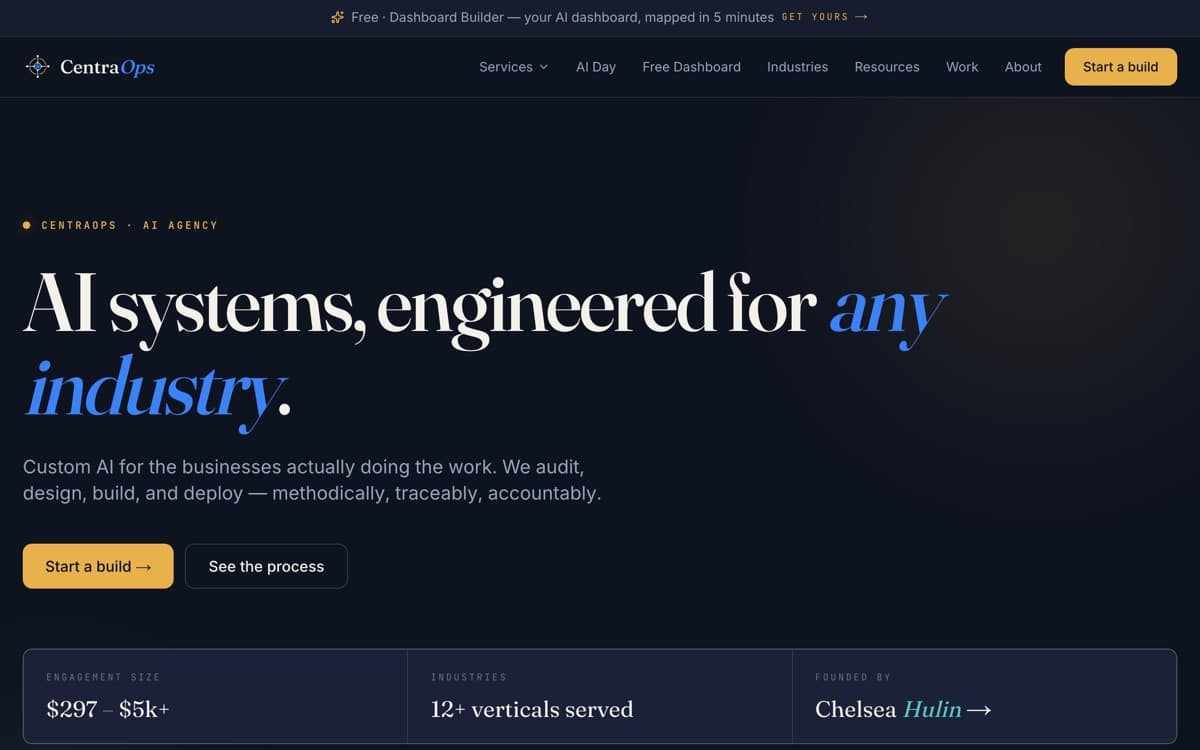 CentraOps — live product screenshot